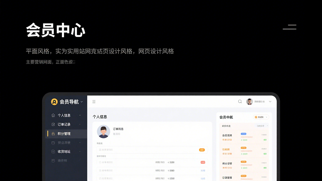 營銷網(wǎng)站會員中心界面圖